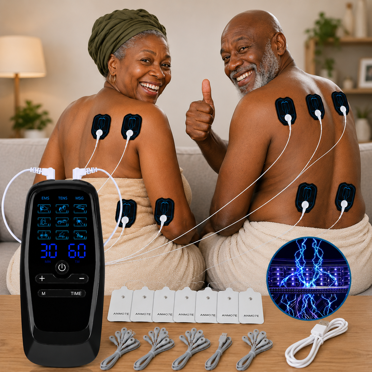 Relax EMS - Solution Anti-Douleur pour le Dos, les Jambes et les Épaules