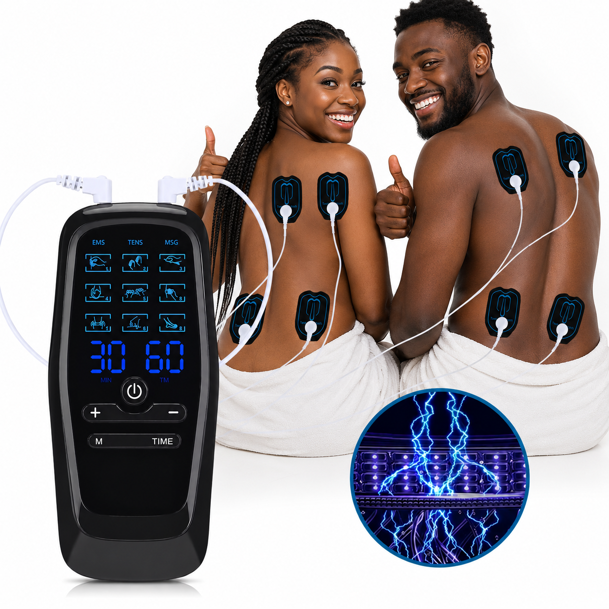 Relax EMS - Solution Anti-Douleur pour le Dos, les Jambes et les Épaules